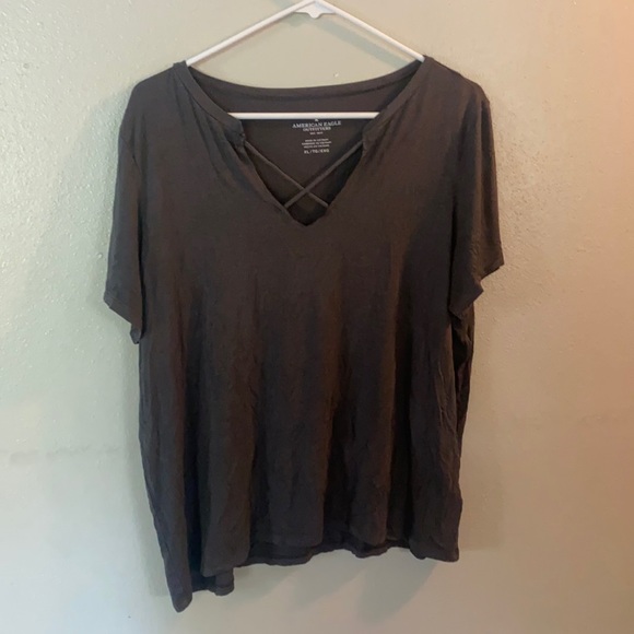 American eagle crisscross front T-shirt size extra large - Picture 1 of 2